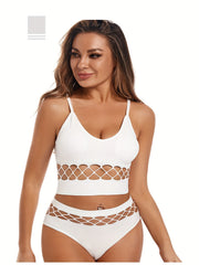 Mesh Breathable Sports Bra & Quick Dry Panties Set for Women
