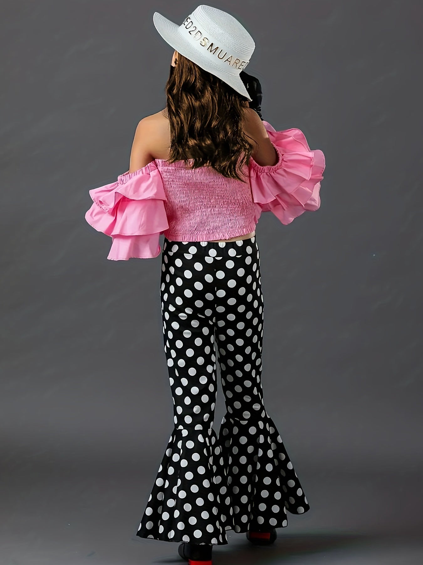 Girl Polka Dot Bell bottom Pants - Daily Shopping
