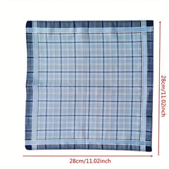 Plaid Striped Handkerchief Classic Vintage Cotton Soft Hankies