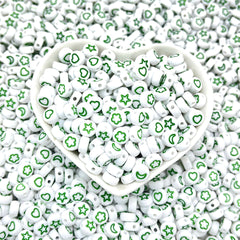 100pcs 4 7mm Star Moon DIY Colorful English Letter Flat Beads