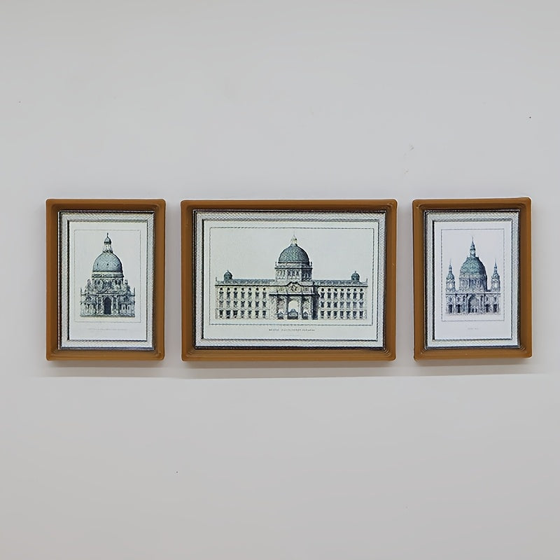 Dollhouse Mural Wall Decorative Landscape Picture Frame DIY Accessories