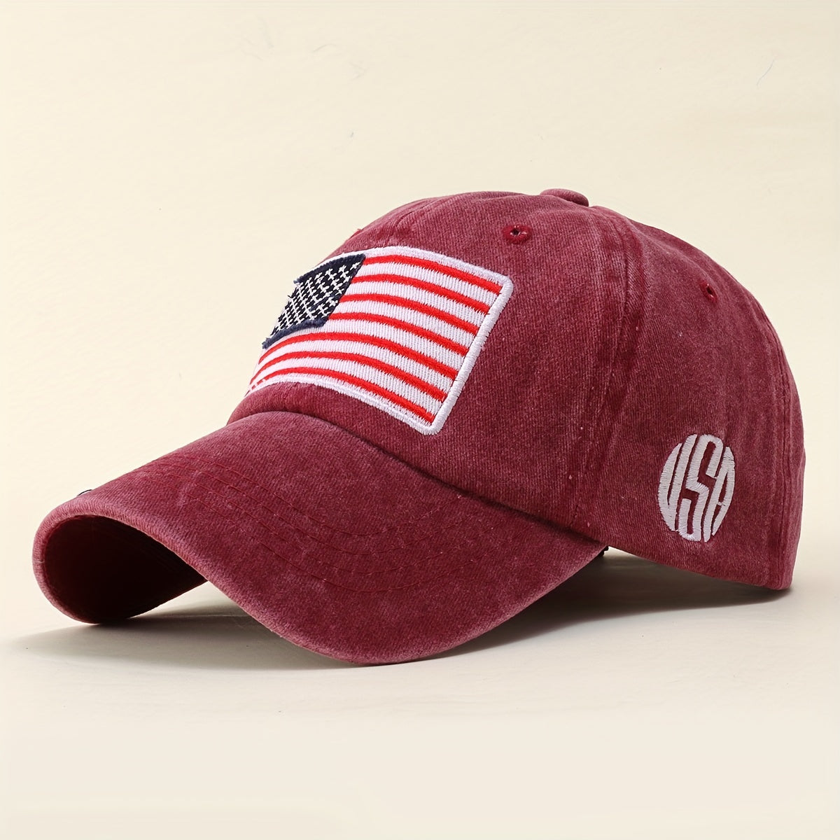 American Flag Embroidery Baseball Cap Unisex Distressed Dad Hats Adjustable