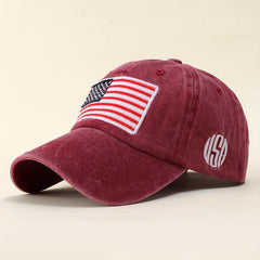 American Flag Embroidery Baseball Cap Unisex Distressed Dad Hats Adjustable
