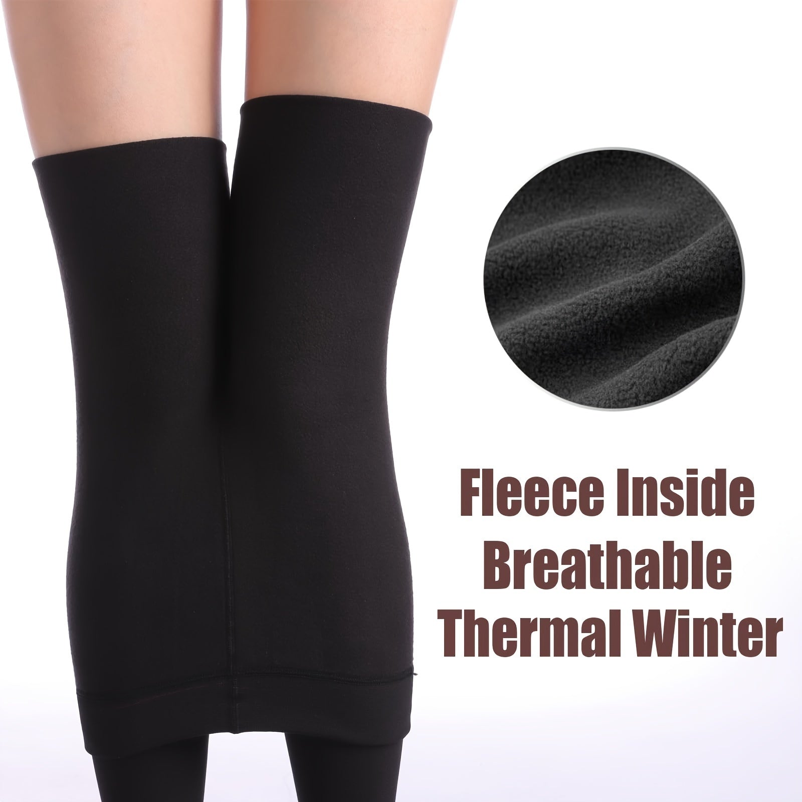 3 Pairs Plush Lined Tights High Waist Thermal Leggings Women's Stockings