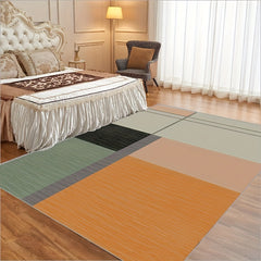 Nordic Minimalist Block Pattern Carpet for Living Room Sofas Bedrooms - Non Slip