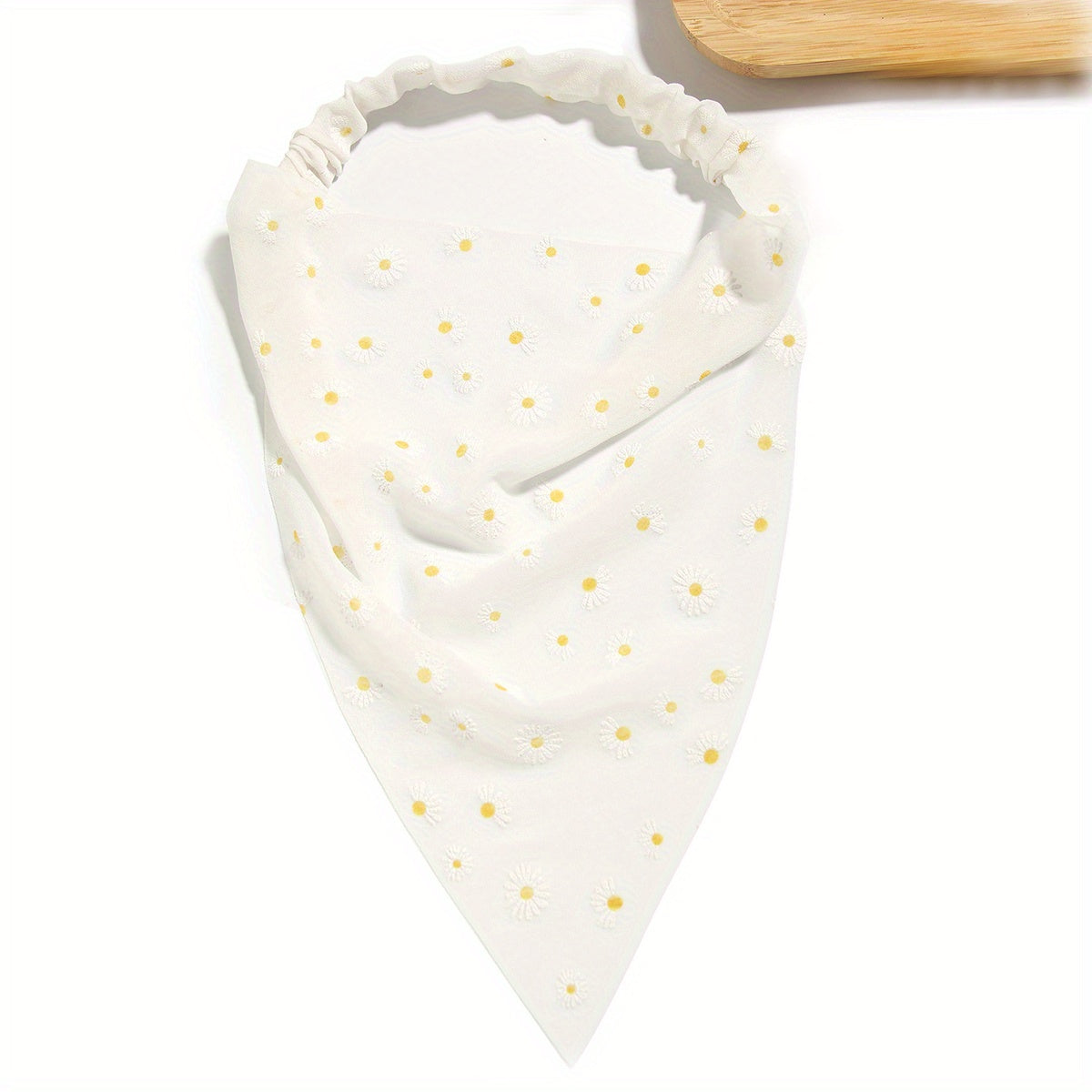 Daisy Print Headband Chiffon Scarf Hair Accessories