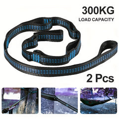 2pcs Hammock Tree Straps Hanging Rope Outdoor Adjustable Strap Bandage