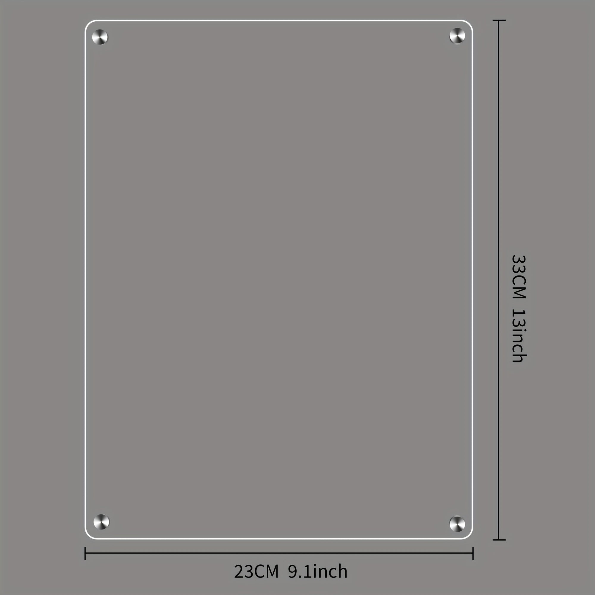Acrylic Magnetic Blank Board Calendar For Fridge - Clear Dry Erase Planner