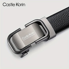 Men's Automatic Buckle Belt Business Casual Jeans