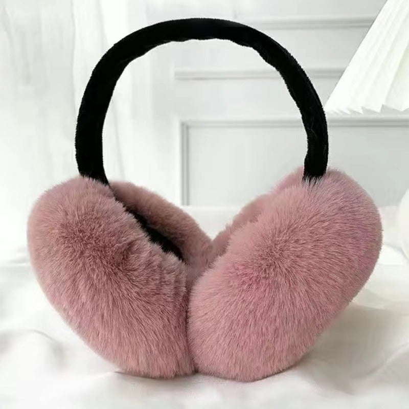 Women's Polyester Fleece Winter Earmuffs Foldable & Adjustable Hand Wash
