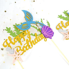 1pc Mermaid Cake Insert for Birthday Party Decoration