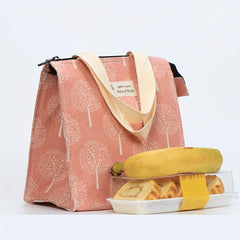 Tree Pattern Insulation Lunch Bag Portable Travel Picnic Bag