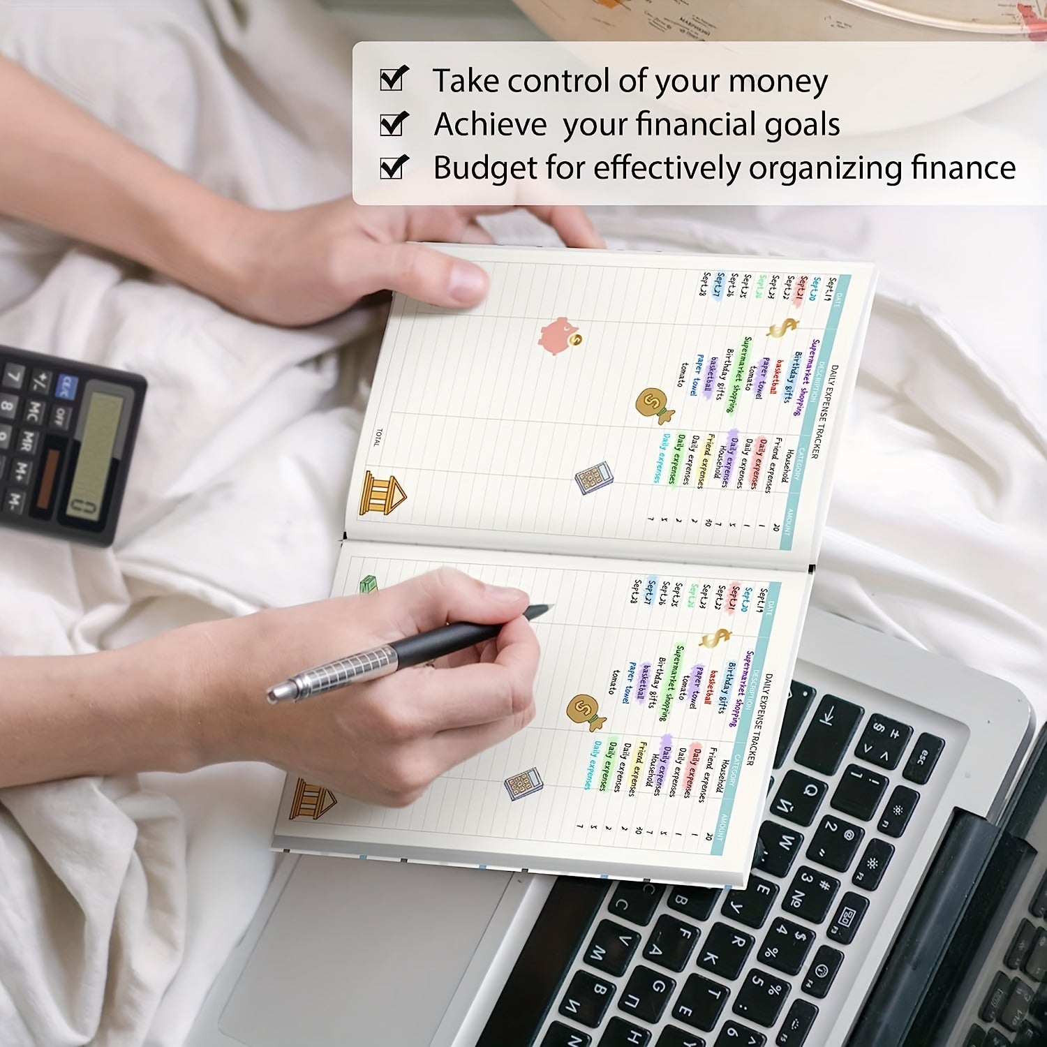 Budget Planner Expense Tracker Hardcover Monthly Budget Book