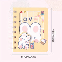 Set Of 4 Hand Account Book Pocket Coil Portable Loose leaf Novelty Small Book