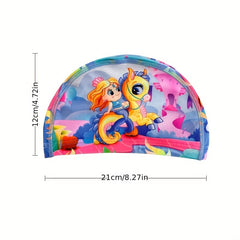Kids Cartoon Waterproof Swimming Cap Mermaid Duck Deer Ear Protection