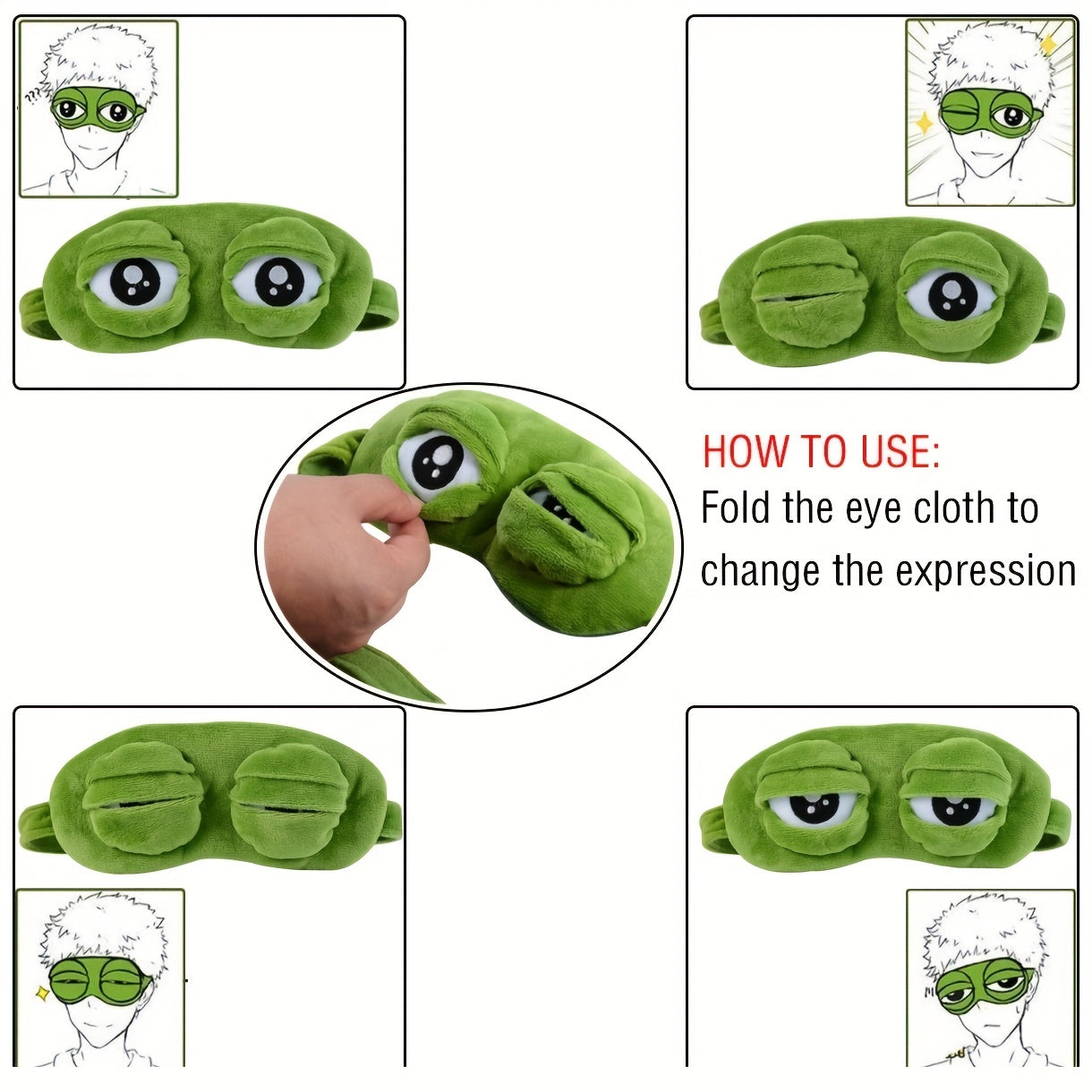 Funny Frog Sleep Eye Mask For Sleeping Halloween Gift