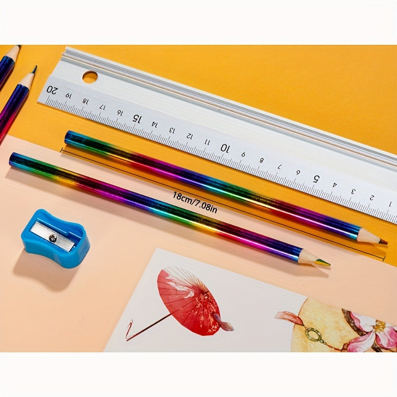 12 Rainbow Colored Pencils Set for Painting