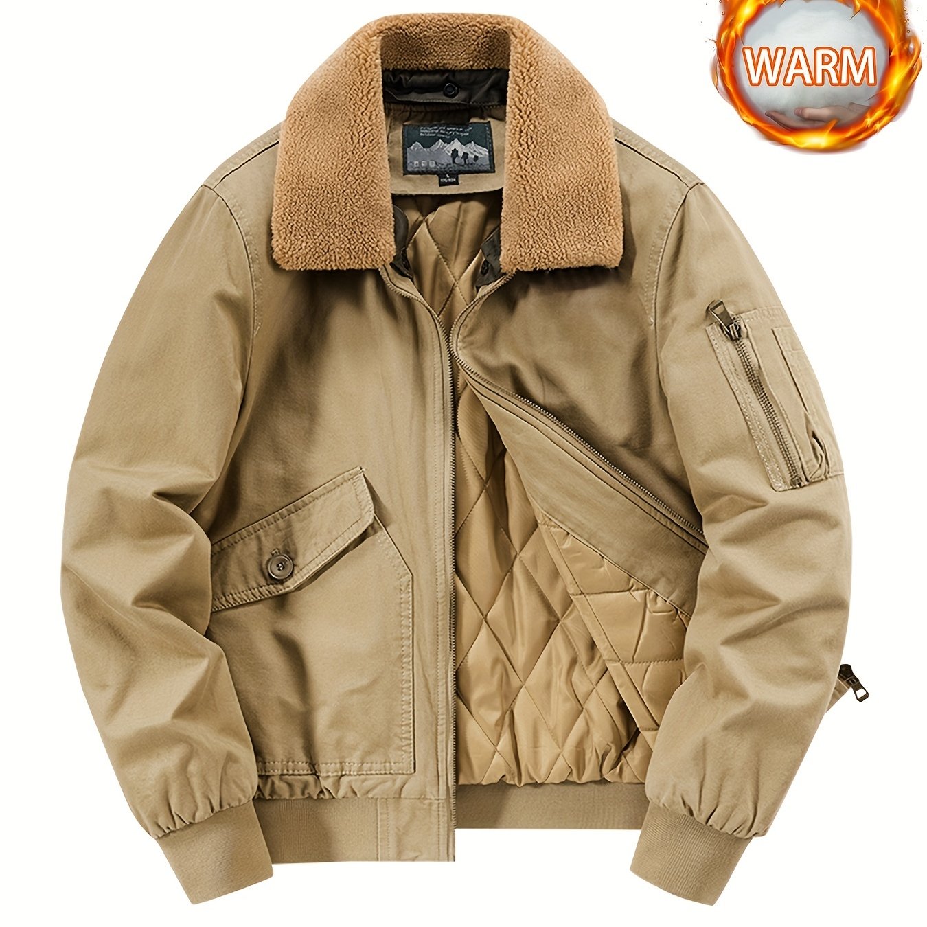 Men's Waterproof & Windproof Jacket With Detachable Warm Lining