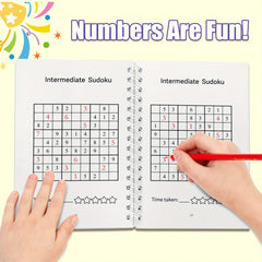 1pc Intermediate Sudoku Puzzle Booklet for Ages 6-9 Colorful Grids