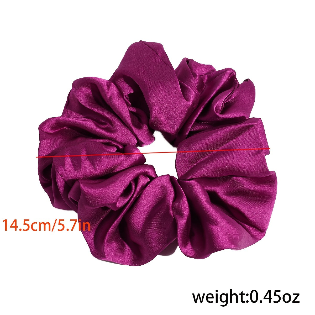 2ps Silk Solid Hair Scrunchies Ponytail Holders