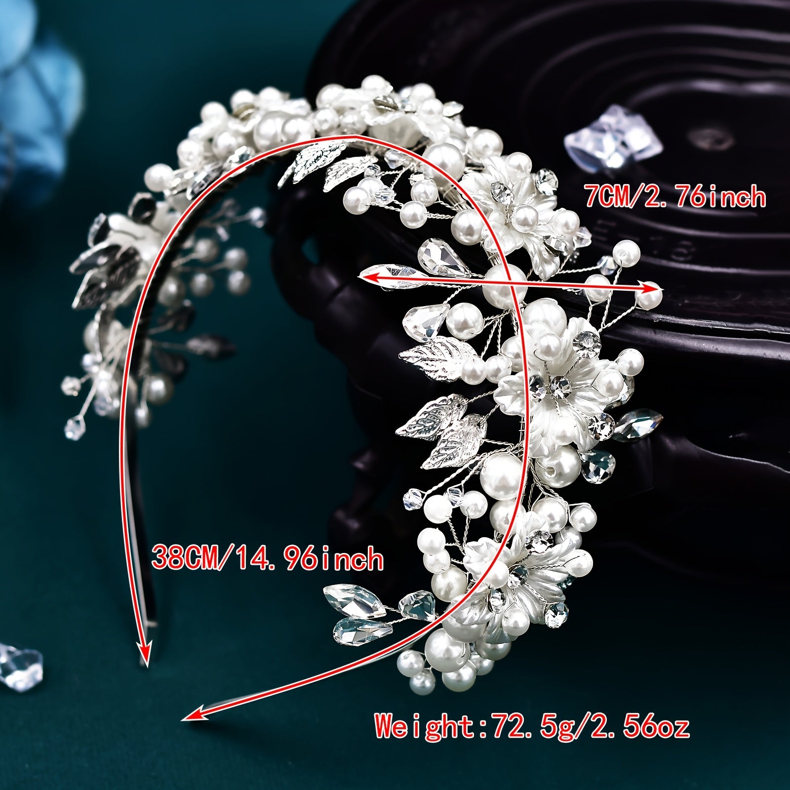 Beaded Braided Crown for Weddings Prom HP603