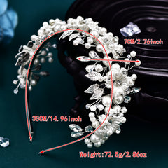 Beaded Braided Crown for Weddings Prom HP603
