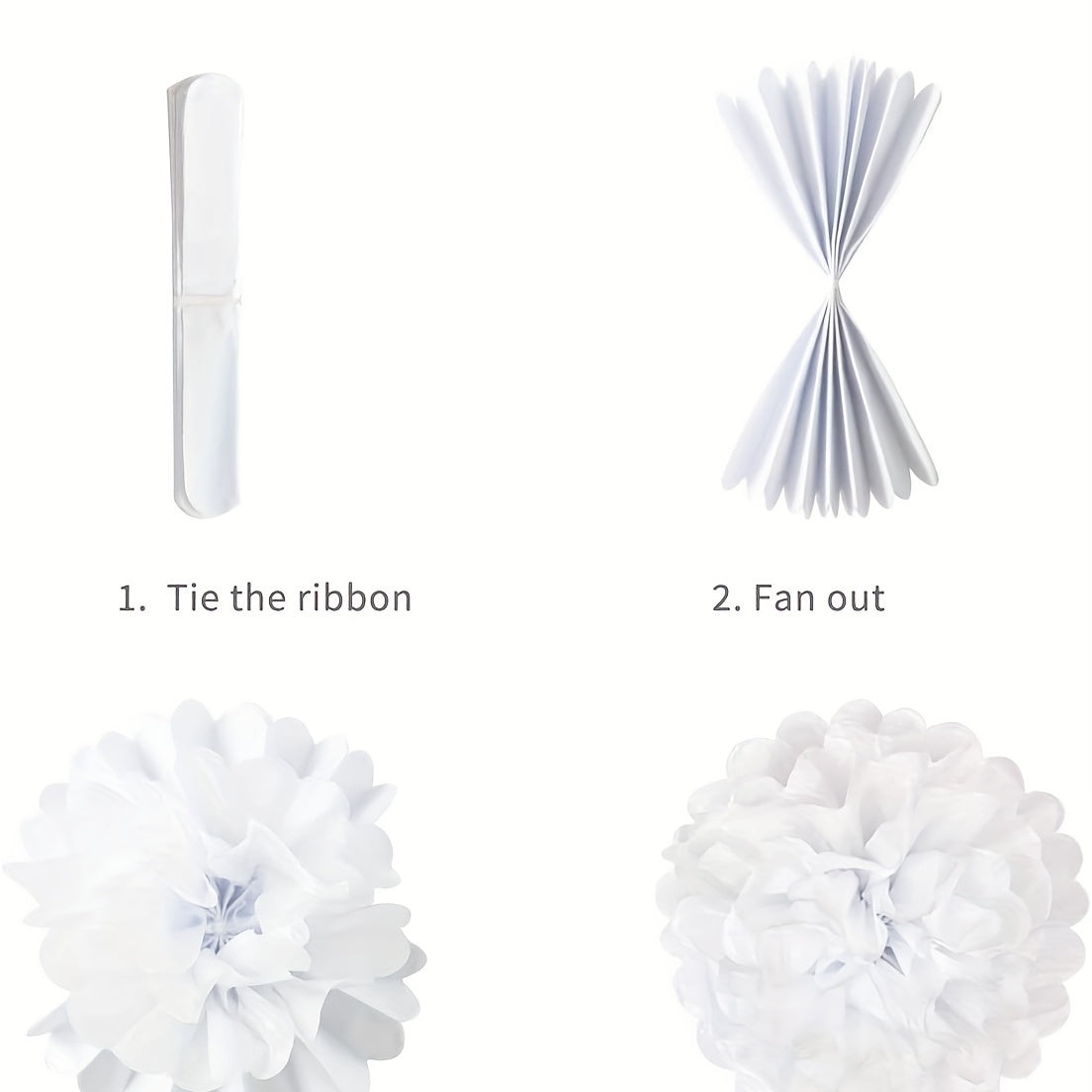 12pcs Tissue Paper Pom Poms Flowers Party Decorations DIY Hanging Paper Balls