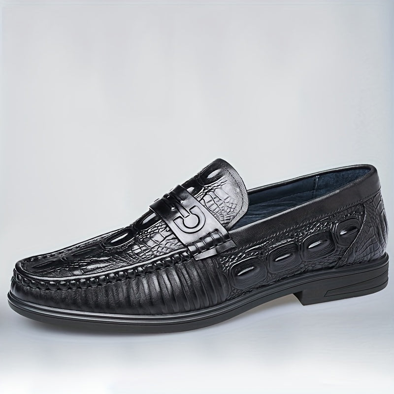 Men's Textured Non-Slip Dress Loafers