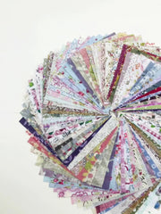 100pcs Dark Printed Quilted Fabric Bundle DIY Sewing Crafts 50 Colors 2pcs