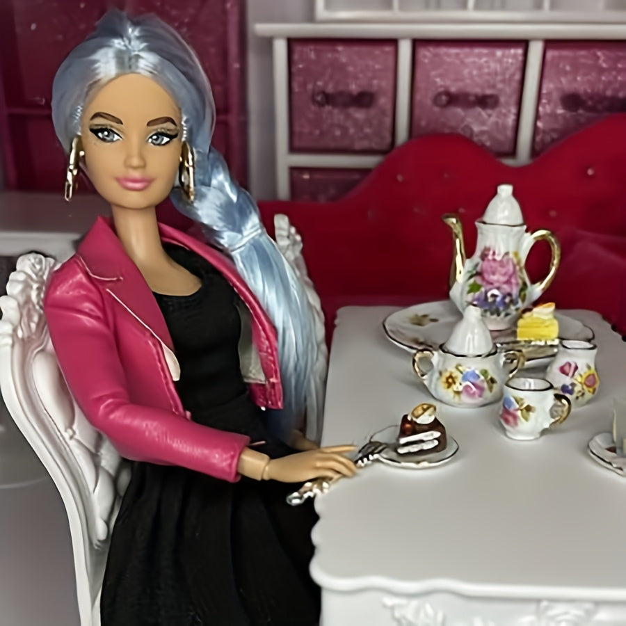 Table and Chairs Doll Kitchen Furniture Set