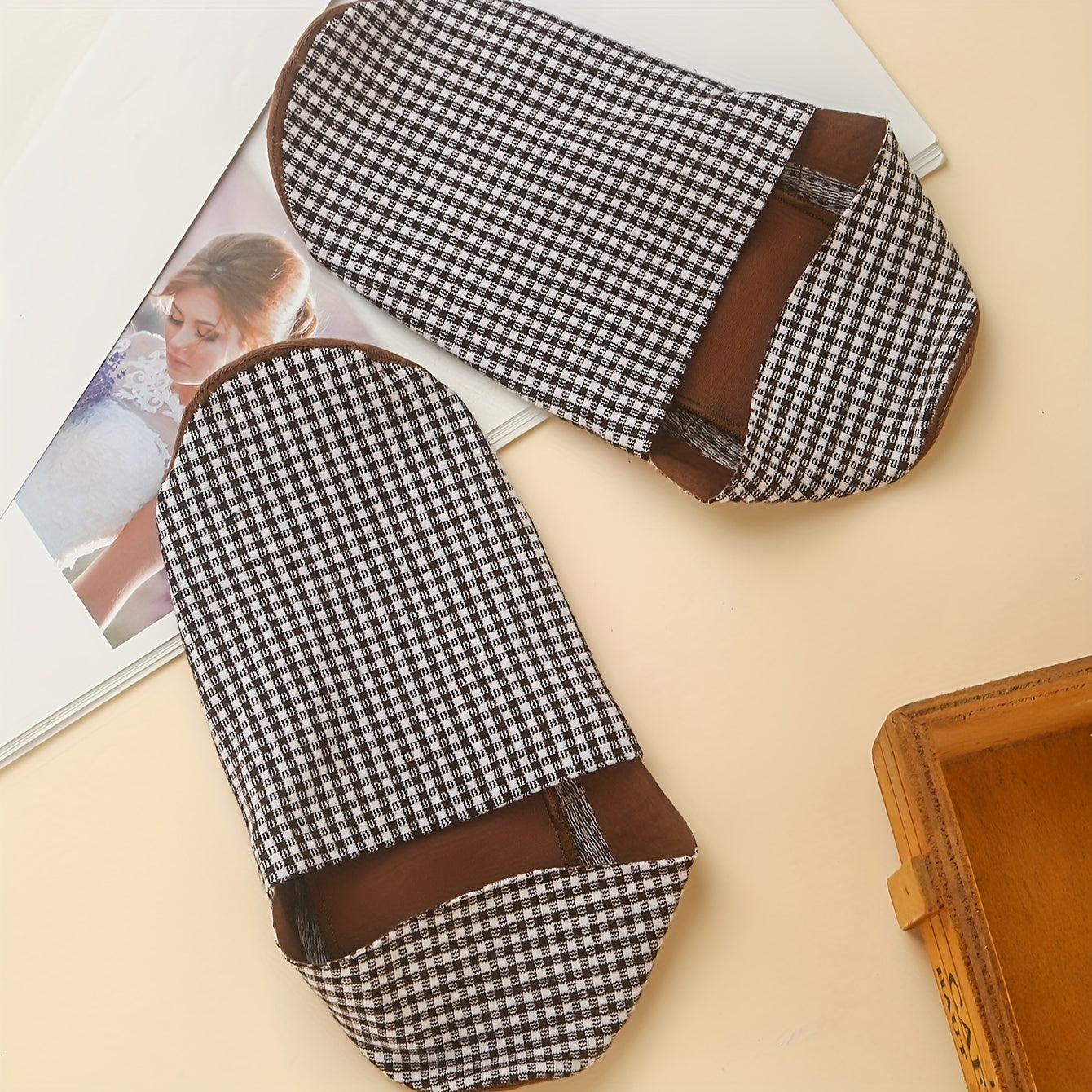 Plaid Ankle Socks Lightweight Low Cut Women's Stockings