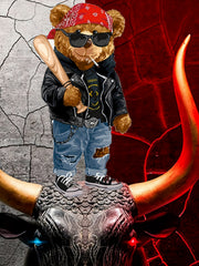 Bear & Bull 3D Print T shirt Men's Street Style Tee Shirt