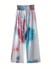  Tie Dye Wide Leg Trousers