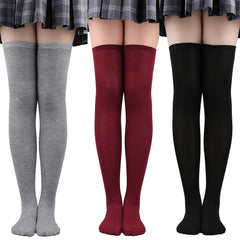 Solid Thigh High Socks Over The Knee Stockings