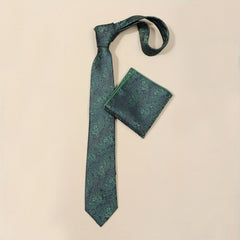 Cashew Collar Neck Tie Scarf Set Business Banquet Matching Men
