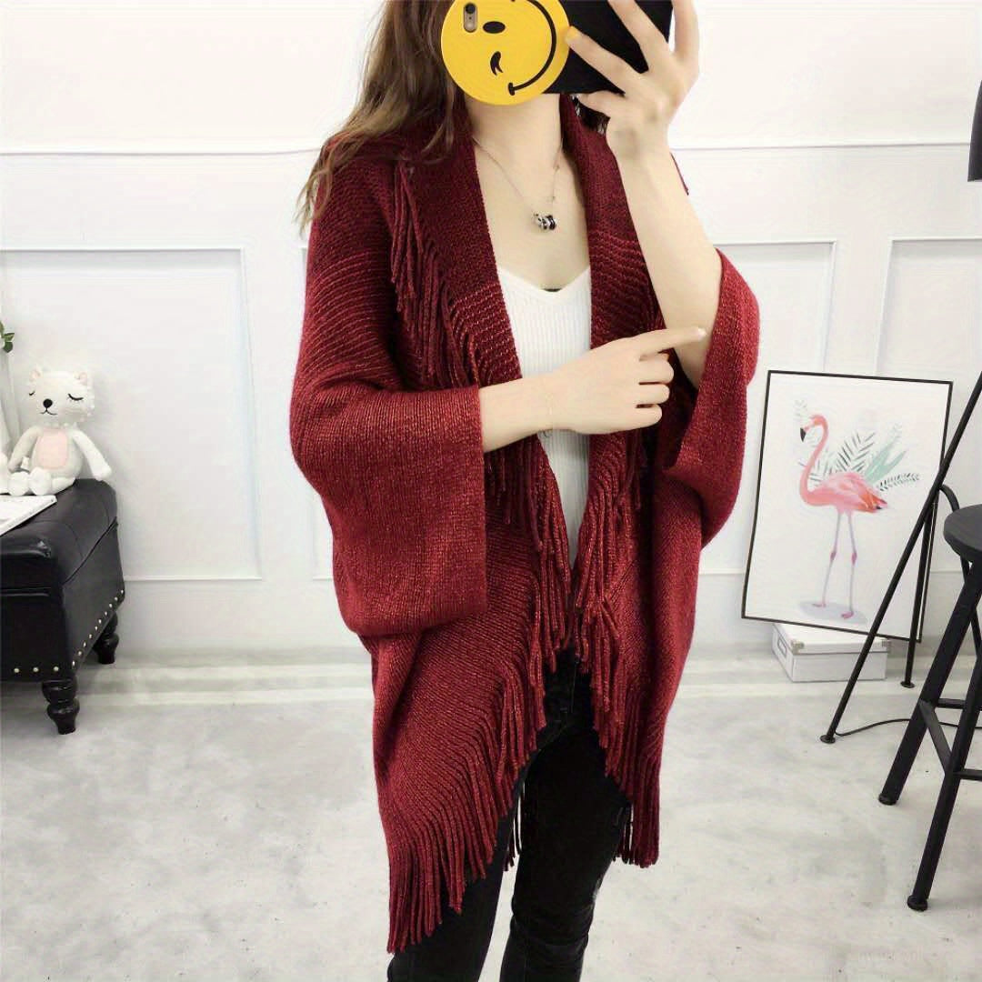 Irregular Large Blanket Shawl Women Warm Sweater Cardigan