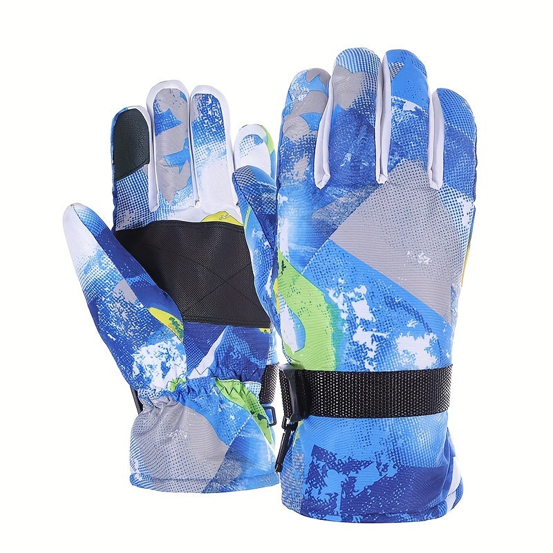 Winter Ski Gloves Thickened And Velvet Windproof Waterproof
