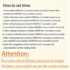 Multifunctional Sports Watch Set - 12 Wristbands Included