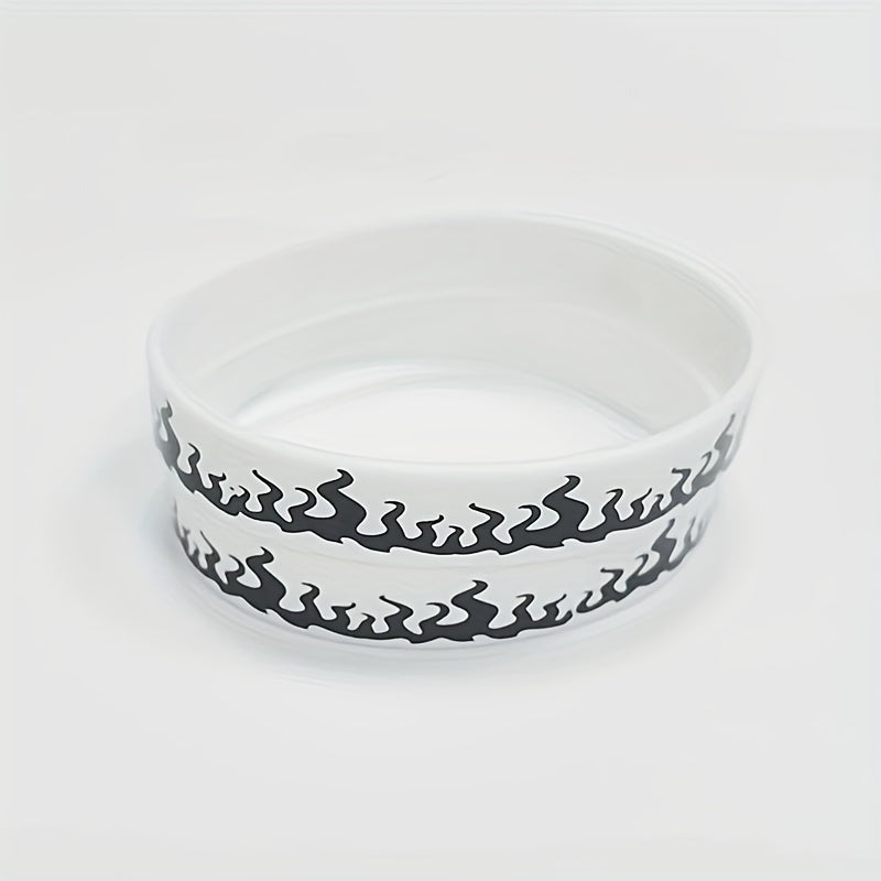 3Pcs Printed Flame Silicone Bracelet Music Party Gift