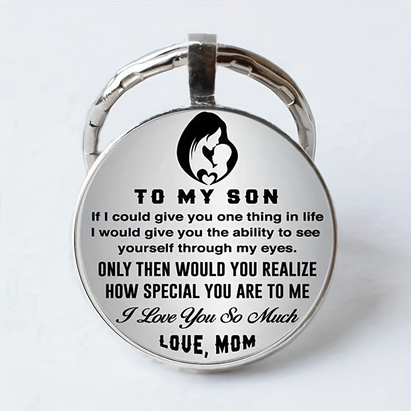 Mother child Keychain For Son Birthday Bag Purse Charm Accessories