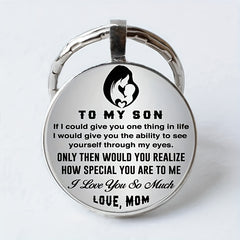 Mother child Keychain For Son Birthday Bag Purse Charm Accessories
