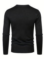 Men's Guitar Pattern Novel Sweater Warm Crew Neck Pullover