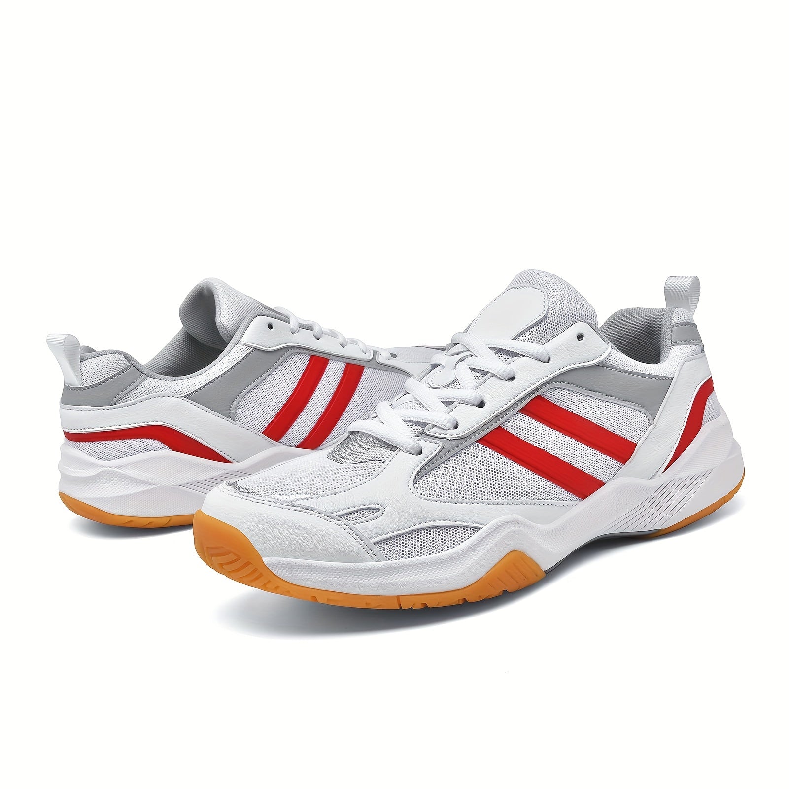 Men's Breathable Badminton Shoes Non Slip Lace Up Sneakers