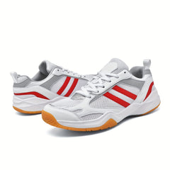 Men's Breathable Badminton Shoes Non Slip Lace Up Sneakers