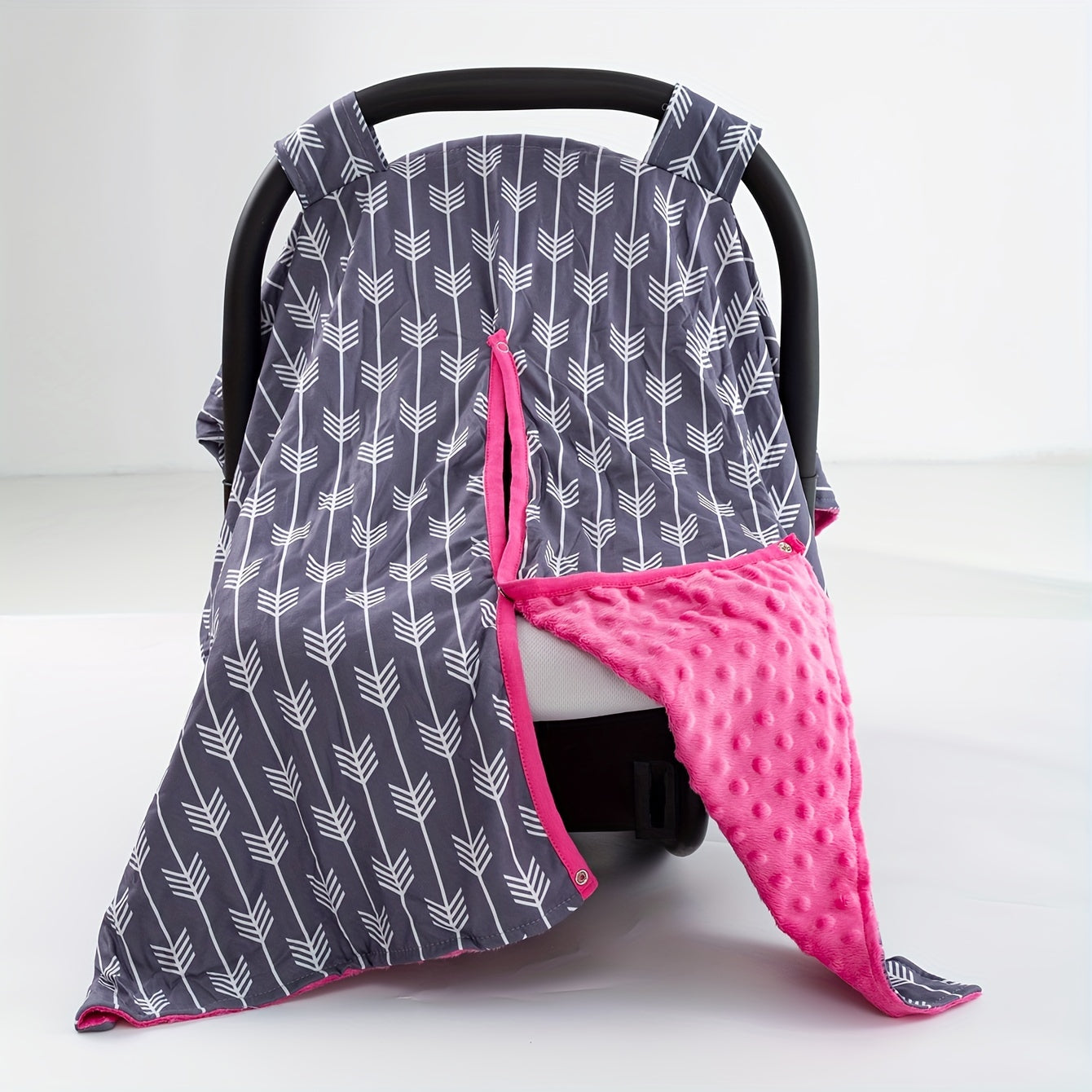 Gray Arrow Print Car Seat Sunshade Cover for Girls