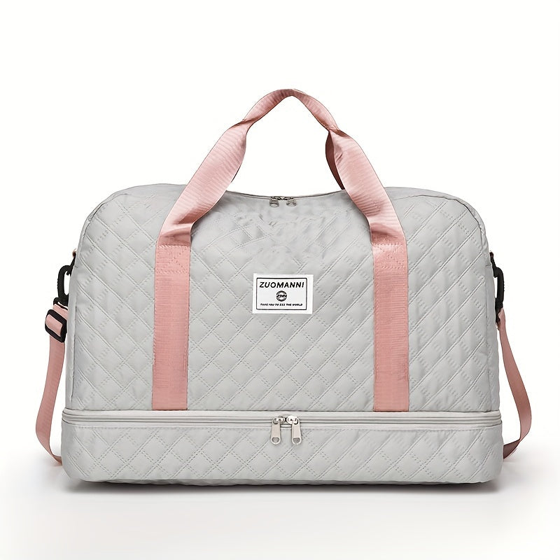 Women's Travel Duffel Bag with Wet Pocket & Shoes Compartment