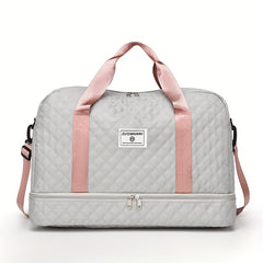 Women's Travel Duffel Bag with Wet Pocket & Shoes Compartment