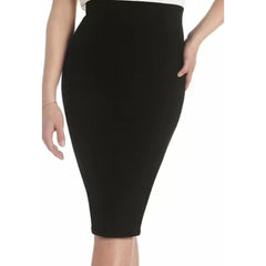  Business Casual Skirt Solid Split Back Stretch Bodycon Skirt