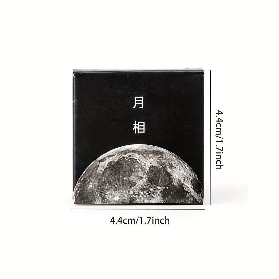 Moon Mini Paper Stickers Circular Designs for Scrapbooking & Decoration