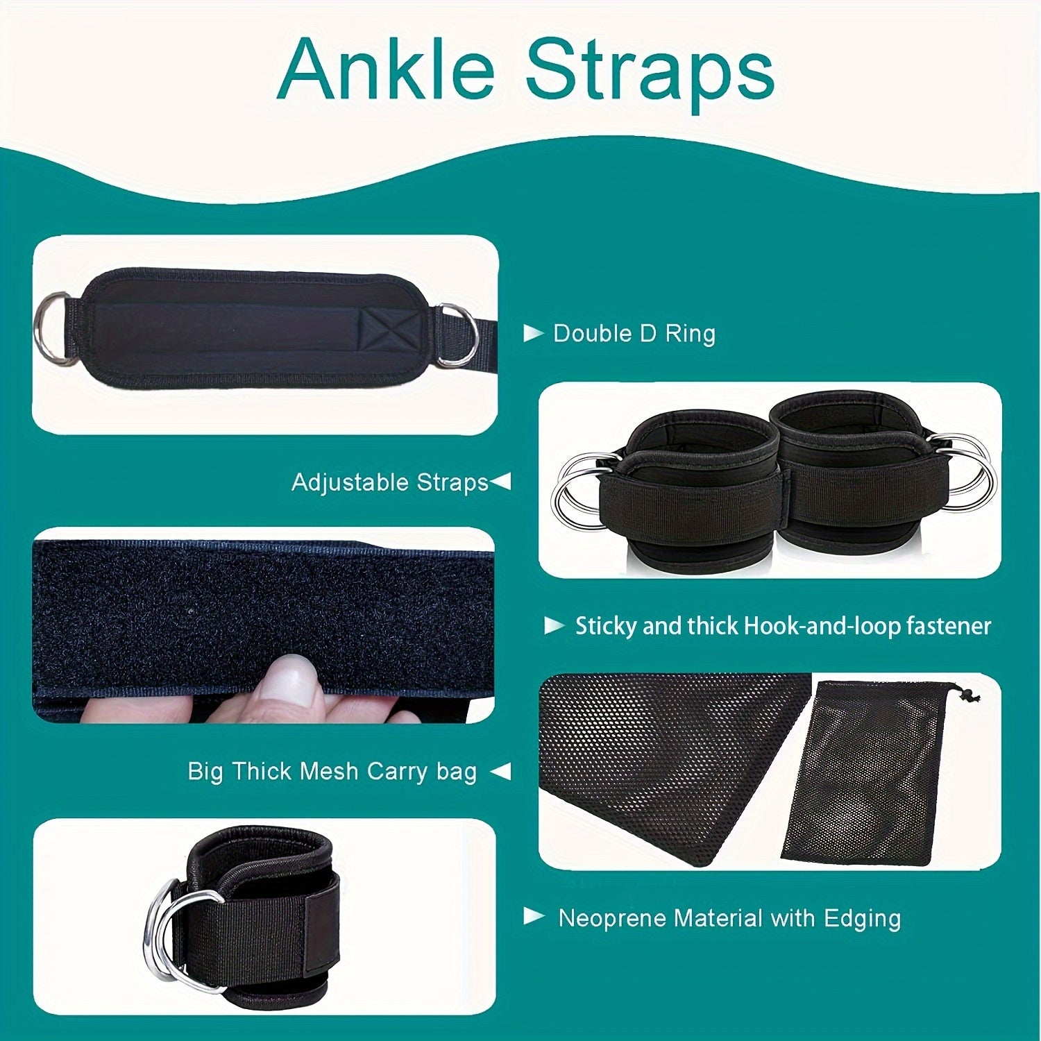 Ankle Resistance Bands Ankle Cuffs for Working Out